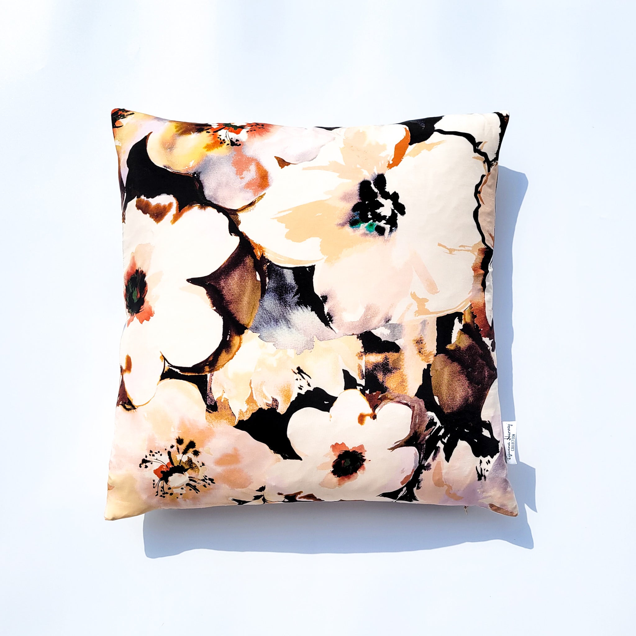 Blush floral shop pillow